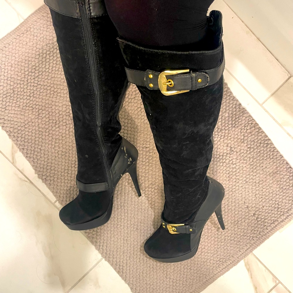 Lourdes platform high heel over the knee boots size 11.